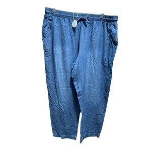 Workshop Republic Denim Blue Tencel Boyfriend Pants – LG (High Rise) NWT